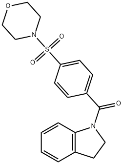 indolin-1-yl(4-(morpholinosulfonyl)phenyl)methanone Structural
