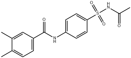 N-[4-(acetylsulfamoyl)phenyl]-3,4-dimethylbenzamide Structural