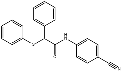 N-(4-cyanophenyl)-2-phenyl-2-(phenylsulfanyl)acetamide Structural