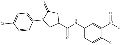 N-(4-chloro-3-nitrophenyl)-1-(4-chlorophenyl)-5-oxopyrrolidine-3-carboxamide Structural