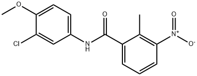 N-(3-chloro-4-methoxyphenyl)-2-methyl-3-nitrobenzamide Structural