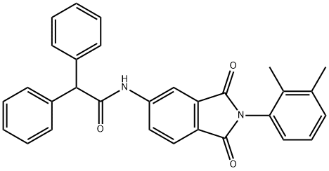 N-[2-(2,3-dimethylphenyl)-1,3-dioxo-2,3-dihydro-1H-isoindol-5-yl]-2,2-diphenylacetamide Structural