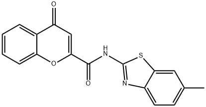 N-(6-methylbenzo[d]thiazol-2-yl)-4-oxo-4H-chromene-2-carboxamide Structural