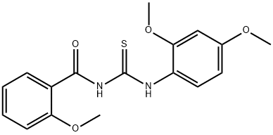 N-[(2,4-dimethoxyphenyl)carbamothioyl]-2-methoxybenzamide Structural