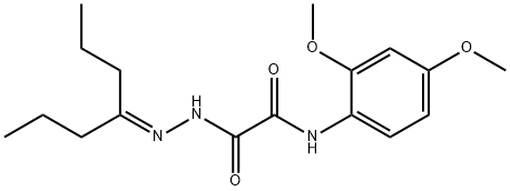 N-(2,4-dimethoxyphenyl)-2-[2-(heptan-4-ylidene)hydrazinyl]-2-oxoacetamide Structural