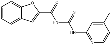 N-[(4-methylpyridin-2-yl)carbamothioyl]-1-benzofuran-2-carboxamide Structural