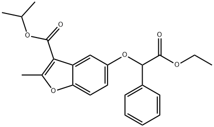 isopropyl 5-(2-ethoxy-2-oxo-1-phenylethoxy)-2-methylbenzofuran-3-carboxylate Structural