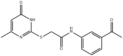 N-(3-acetylphenyl)-2-[(4-hydroxy-6-methylpyrimidin-2-yl)sulfanyl]acetamide Structural