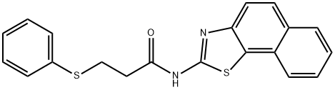 N-(naphtho[2,1-d]thiazol-2-yl)-3-(phenylthio)propanamide Structural