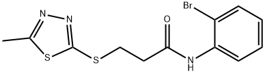 N-(2-bromophenyl)-3-[(5-methyl-1,3,4-thiadiazol-2-yl)sulfanyl]propanamide Structural