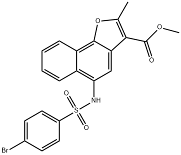 methyl 5-((4-bromophenyl)sulfonamido)-2-methylnaphtho[1,2-b]furan-3-carboxylate Structural
