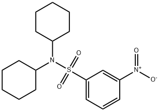 N,N-dicyclohexyl-3-nitrobenzenesulfonamide Structural