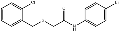 N-(4-bromophenyl)-2-[(2-chlorobenzyl)sulfanyl]acetamide Structural