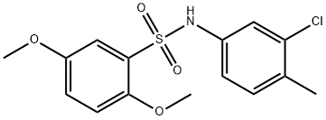 N-(3-chloro-4-methylphenyl)-2,5-dimethoxybenzenesulfonamide Structural