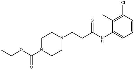 ethyl 4-{3-[(3-chloro-2-methylphenyl)amino]-3-oxopropyl}piperazine-1-carboxylate Structural