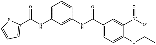 N-(3-{[(4-ethoxy-3-nitrophenyl)carbonyl]amino}phenyl)thiophene-2-carboxamide Structural