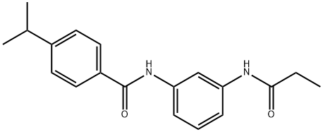 N-[3-(propanoylamino)phenyl]-4-(propan-2-yl)benzamide Structural