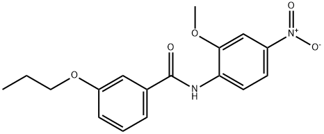 N-(2-methoxy-4-nitrophenyl)-3-propoxybenzamide Structural
