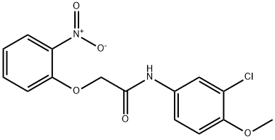 N-(3-chloro-4-methoxyphenyl)-2-(2-nitrophenoxy)acetamide Structural