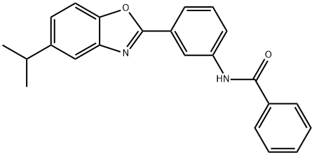 N-{3-[5-(propan-2-yl)-1,3-benzoxazol-2-yl]phenyl}benzamide Structural
