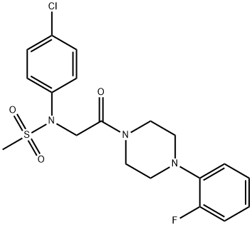 N-(4-chlorophenyl)-N-{2-[4-(2-fluorophenyl)piperazin-1-yl]-2-oxoethyl}methanesulfonamide Structural