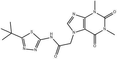 N-(5-tert-butyl-1,3,4-thiadiazol-2-yl)-2-(1,3-dimethyl-2,6-dioxo-1,2,3,6-tetrahydro-7H-purin-7-yl)acetamide Structural