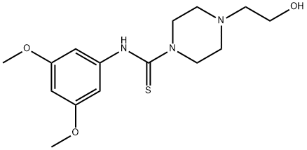 N-(3,5-dimethoxyphenyl)-4-(2-hydroxyethyl)piperazine-1-carbothioamide Structural