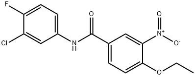 N-(3-chloro-4-fluorophenyl)-4-ethoxy-3-nitrobenzamide Structural
