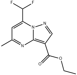 ethyl 7-(difluoromethyl)-5-methylpyrazolo[1,5-a]pyrimidine-3-carboxylate Structural