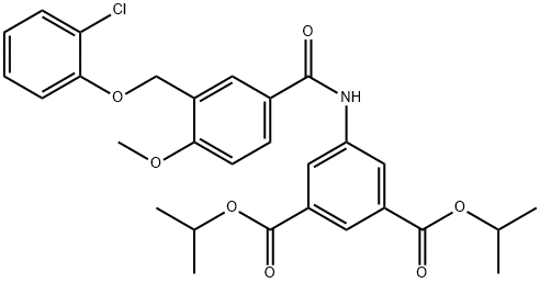 dipropan-2-yl 5-[({3-[(2-chlorophenoxy)methyl]-4-methoxyphenyl}carbonyl)amino]benzene-1,3-dicarboxylate Structural