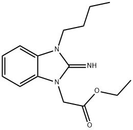 ethyl (3-butyl-2-imino-2,3-dihydro-1H-benzimidazol-1-yl)acetate Structural