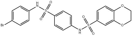 N-(4-(N-(4-bromophenyl)sulfamoyl)phenyl)-2,3-dihydrobenzo[b][1,4]dioxine-6-sulfonamide Structural