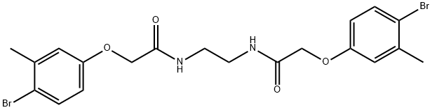 N,N'-1,2-ethanediylbis[2-(4-bromo-3-methylphenoxy)acetamide] Structural