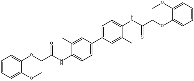 N,N'-(3,3'-dimethyl-4,4'-biphenyldiyl)bis[2-(2-methoxyphenoxy)acetamide] Structural