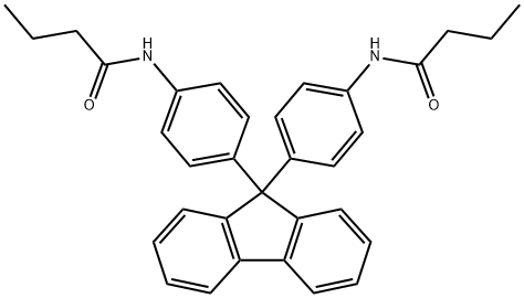 N,N'-[9H-fluorene-9,9-diylbis(4,1-phenylene)]dibutanamide Structural