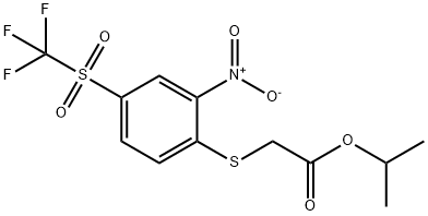 isopropyl 2-((2-nitro-4-((trifluoromethyl)sulfonyl)phenyl)thio)acetate Structural