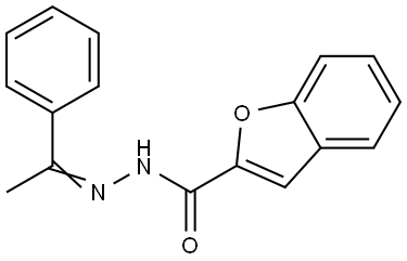 N'-(1-phenylethylidene)-1-benzofuran-2-carbohydrazide Structural