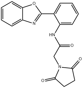 N-(2-(benzo[d]oxazol-2-yl)phenyl)-2-(2,5-dioxopyrrolidin-1-yl)acetamide Structural
