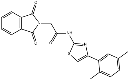 N-(4-(2,5-dimethylphenyl)thiazol-2-yl)-2-(1,3-dioxoisoindolin-2-yl)acetamide Structural