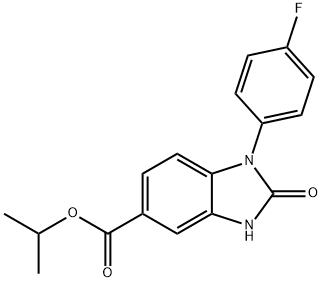 isopropyl 1-(4-fluorophenyl)-2-oxo-2,3-dihydro-1H-benzimidazole-5-carboxylate Structural