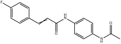 N-[4-(acetylamino)phenyl]-3-(4-fluorophenyl)acrylamide Structural
