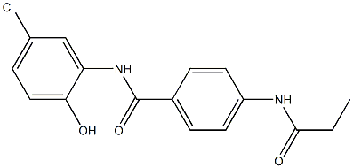 N-(5-chloro-2-hydroxyphenyl)-4-(propanoylamino)benzamide Structural