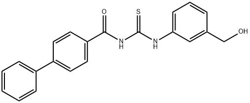 N-({[3-(hydroxymethyl)phenyl]amino}carbonothioyl)-4-biphenylcarboxamide Structural