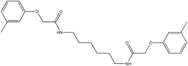 N,N'-1,6-hexanediylbis[2-(3-methylphenoxy)acetamide] Structural