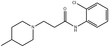 N-(2-chlorophenyl)-3-(4-methyl-1-piperidinyl)propanamide Structural