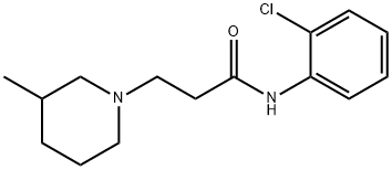 N-(2-chlorophenyl)-3-(3-methyl-1-piperidinyl)propanamide Structural