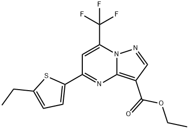 ethyl 5-(5-ethylthiophen-2-yl)-7-(trifluoromethyl)pyrazolo[1,5-a]pyrimidine-3-carboxylate Structural