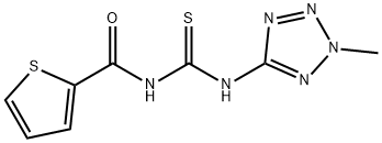 N-[(2-methyl-2H-tetrazol-5-yl)carbamothioyl]thiophene-2-carboxamide Structural
