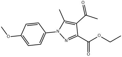 ethyl 4-acetyl-1-(4-methoxyphenyl)-5-methyl-1H-pyrazole-3-carboxylate Structural