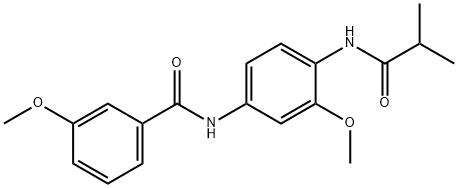 N-[4-(isobutyrylamino)-3-methoxyphenyl]-3-methoxybenzamide Structural